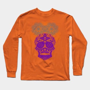 skull in rose candy ecopop Long Sleeve T-Shirt